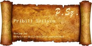 Pribill Szilvia névjegykártya